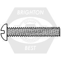 3/8"-16 x 1/2" UNC Round Head Slot Machine Screws, Round Slotted, Stainless Steel 304, Fully Threaded, Qty 100