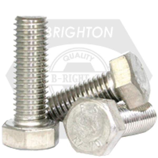 M12-1.75 x 140 mm DIN 933 Hex Cap Screws, Coarse, Stainless A2, Fully Threaded, Qty 10 M12-1.75 x 140 mm DIN 933 Hex Cap Screws, Coarse, Stainless A2, Fully Threaded, Qty 10