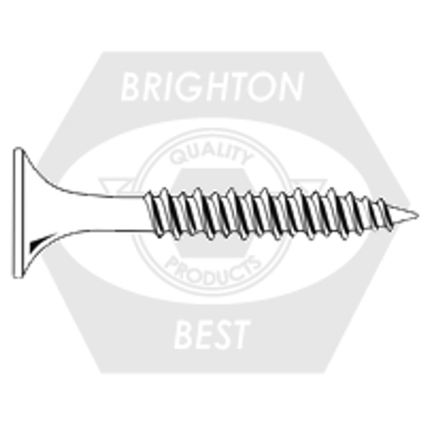 #8 x 3",High-Low Thread Drywall Screws, Bugle, Phillips, High-Low Thread, Qty 5