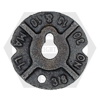 1" Round Malleable Iron Washers, Plain Finish, Qty 40