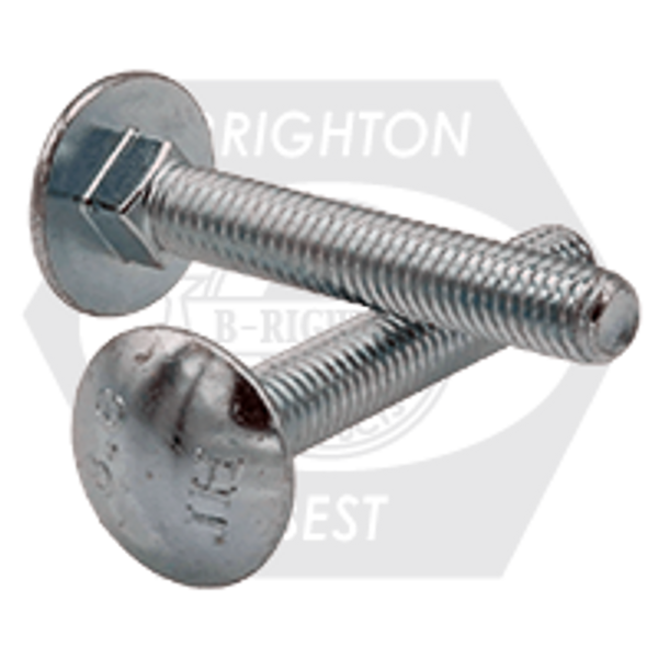 M8-1.25 x 80 mm, DIN 603, Coarse, Metric Carriage Bolts 8.8, DIN 603, Coarse, Zinc Cr+3, Fully Threaded, Qty 450