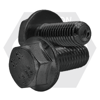 M10-1.50 x 30 mm (FT), Coarse, Metric Class 8.8 Hex Flange Bolt, Non Serrated, DIN 6921, Plain, Qty 50