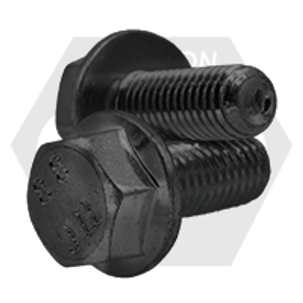 M12-1.75 x 20 mm (FT), Coarse, Metric Class 8.8 Hex Flange Bolt, Non Serrated, DIN 6921, Plain, Qty 100