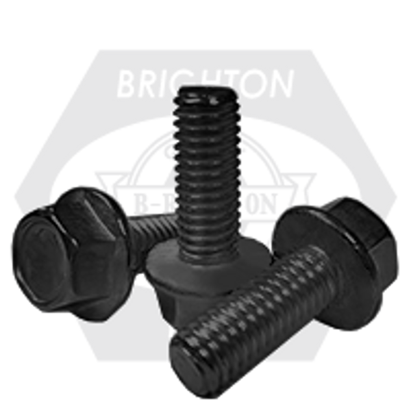 M8-1.25 x 12 mm (FT), Coarse, Metric Class 10.9 Hex Flange Bolt, Non Serrated, DIN 6921, Plain, Qty 100