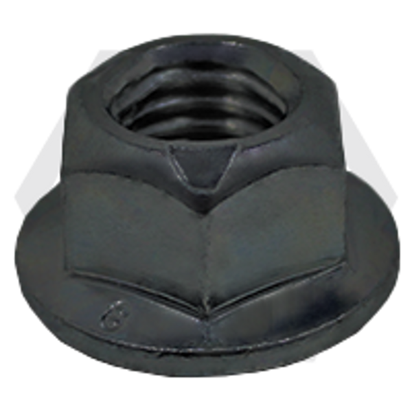 M8-1.25, Coarse, Metric Class 10 Hex Flange Top Locknut, DIN 6927/DIN En 1664, Plain, Qty 250