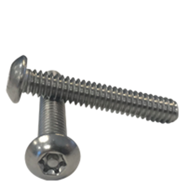 1/4"-20 x 1 1/2" Hex Socket Pin-In Tamper Resistant Machine Screws Hex Socket Pin-In Button Head S.S.(18-8), Fully Threaded, Qty 100