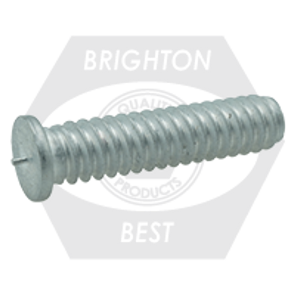 #10-24 x 1" Flanged Capacitor Discharge (Cd) Stud, Aluminum, Qty 2500