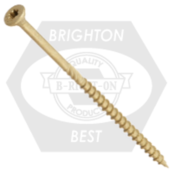 #10  x  3-1/2",6 Lobe 25 Drive (180Pcs With 1 Bit In Jar) Professional Decking & Outdoor Wood Screw (Skt Ii), Qty 1