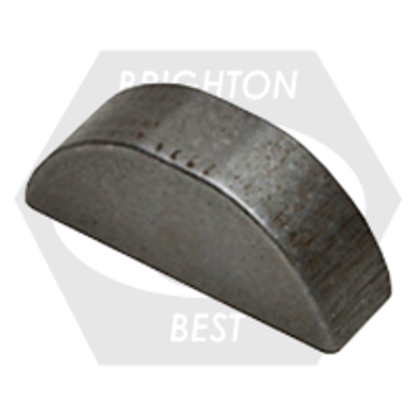 M2 x 3.7 mm Metric Woodruff Key, DIN 6888, Plain, Qty 500