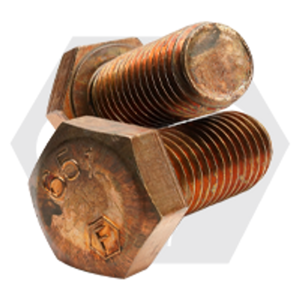 1/2"-13 x 2 1/4" Tfl 651 Silicon Bronze Hex Cap Screw (Inch), Fully Threaded, Qty 25