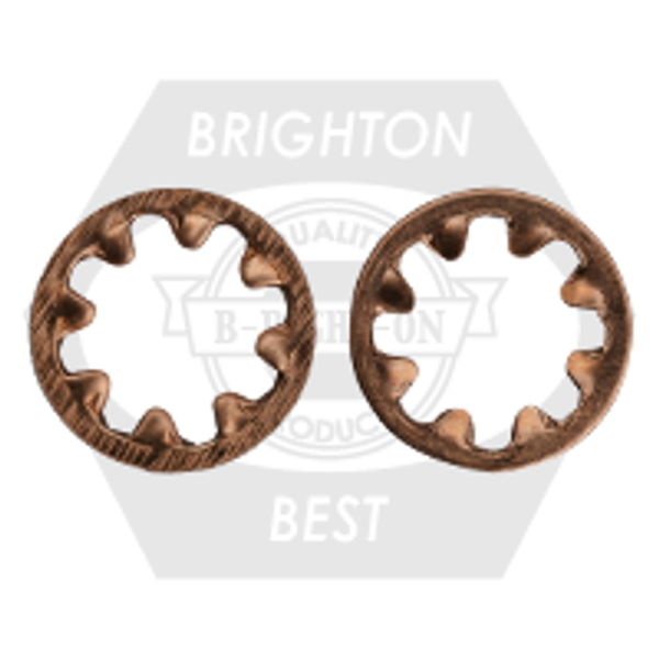 #8 Phosphor Bronze Internal Tooth Lock Washer (Inch), Qty 2500