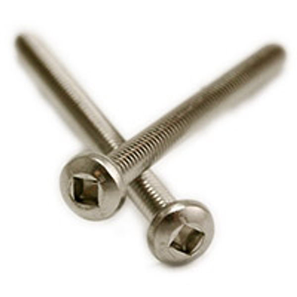 #8-32 x 3/4" Machine Screws Square Pan Head 18-8 Stainless Steel A2, Fully Threaded, Qty 1000