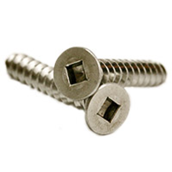 #14-10 x 2 1/2" Self-Tapping Screws Square Flat Head, Type A 18-8 Stainless Steel A2, Fully Threaded, Qty 100