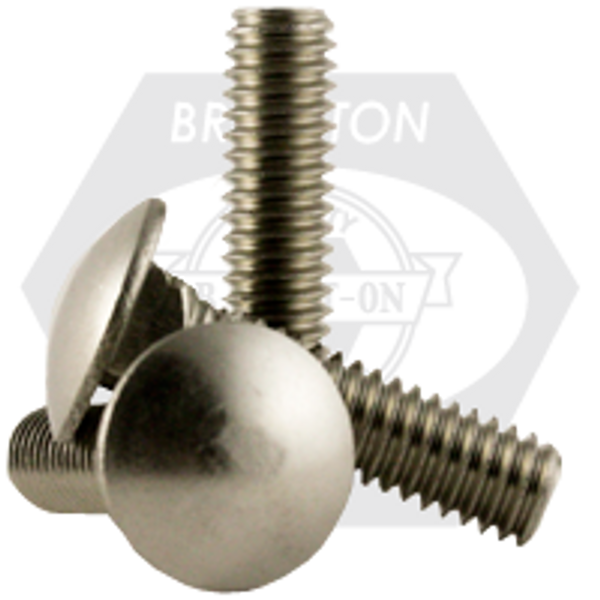 1/4"-20 x 2 3/4" Stainless 316 Carriage Bolts, Fully Threaded, Qty 100