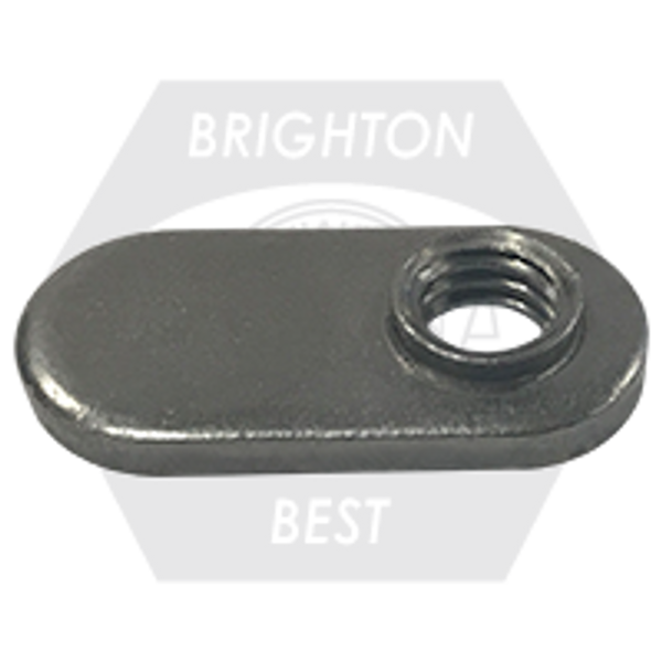 #10-24 Spot Weld Nut, Single Tab, With Target, Qty 4500