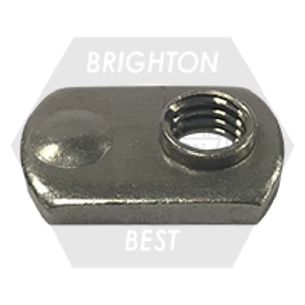 #10-24 Spot Weld Nut, Single Tab, Single Projection, Qty 5000