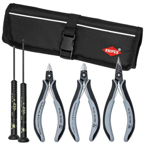 Knipex 5 Pc Electronic Tool Set (3 Pliers/2 WITTE Screwdrivers) 9K008011US