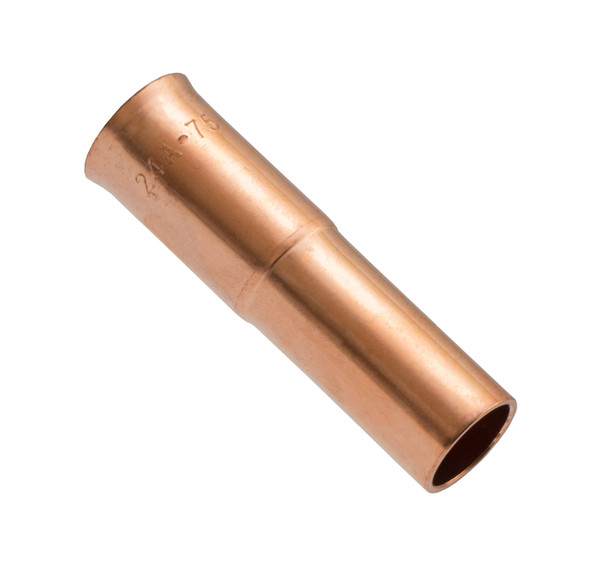 24A-75: 3/4" Slide-On Adjustable Copper MIG Nozzle MIG Nozzle - Tweco Style Adjustable