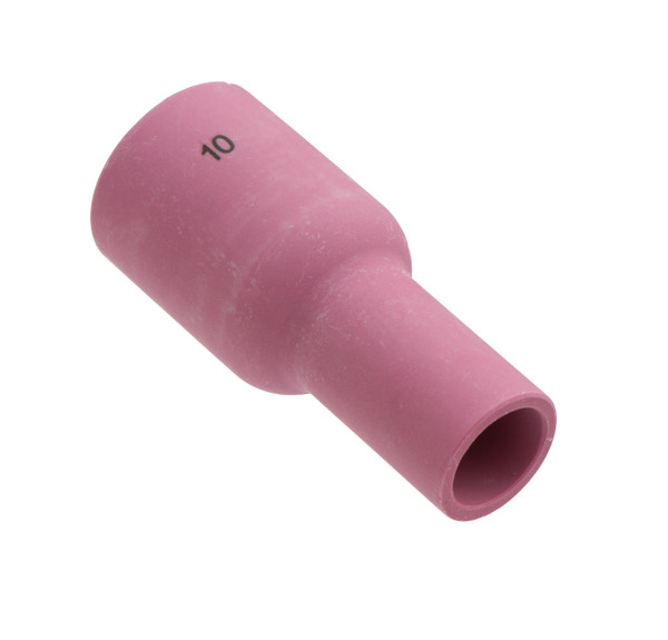 53N88L: #10 (5/8") X 2 3/4" Alumina Large Gas Lens Cup TIG Alumina Gas Lens Cup - Large Cup For 17, 18, 26 Series Torches