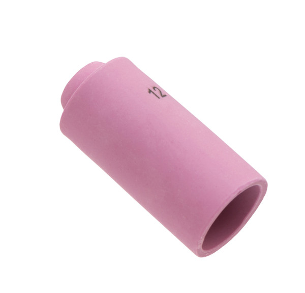 10N44: #12 (3/4") X 1 7/8" Alumina Standard Cup TIG Alumina Gas Lens Cup - Standard Cup For 17, 18, 26 Series Torches