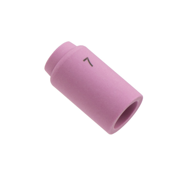 13N11: #7 (7/16") X 1 3/16" Alumina Standard Cup TIG Alumina Gas Lens Cup - Standard Cup For 9, 20 Series Torches