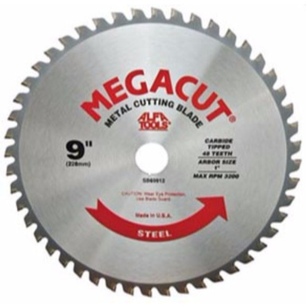 Alfa Tools SB69912 9" x 48T x 1" Carbide Circular Saw for Steel