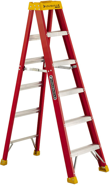 LOUISVILLE Stepladder,Fg,6 ft.,300 lb. L-3016-06