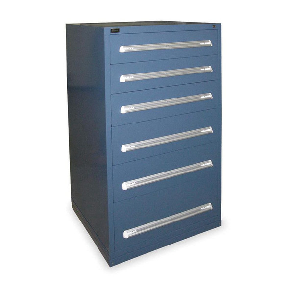 STANLEY VIDMAR Mod Drawer Cab,59" H,6 Drawer,Dark Blue SEP3203ALDB