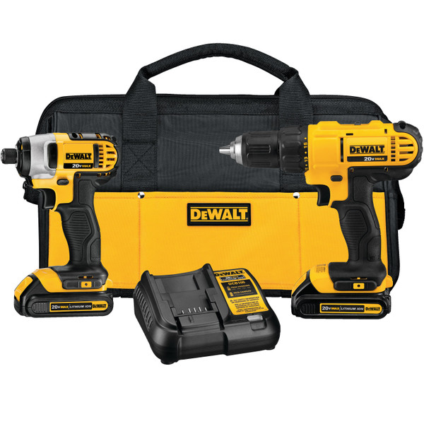 DEWALT Cordless Combination Kit,20.0V,2 Tools DCK240C2