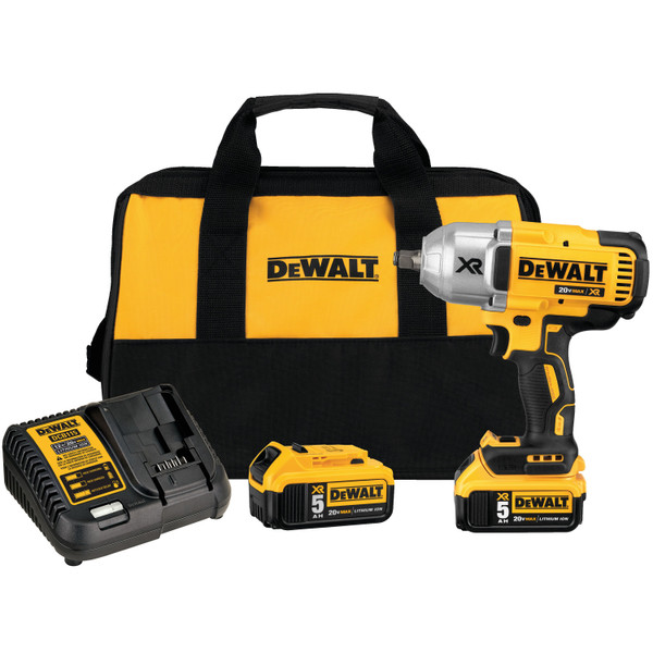DEWALT Cordless Impact Wrench,5.0Ah,7.2 lb. DCF899HP2