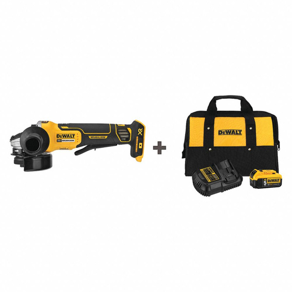 DEWALT Grinder Kit,20.0V,Size 4-1/2",5.0Ah DCG413B DCB205CK