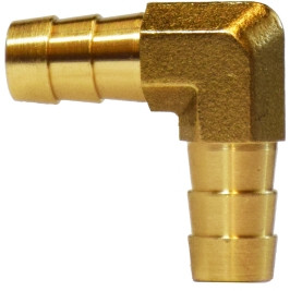 Midland Metal 32433 90 deg Elbow, 3/16 in Hose Barbed x 3/16 in FIP, Brass