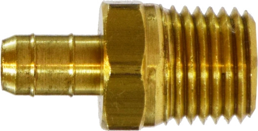 Midland Metal 32150 Adapter, 1/4 in Barbed x 1/8 in MIP, Brass