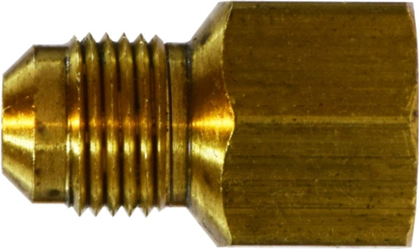 Midland Metal 10236 Adapter, 3/8 in Male Flared x 3/8 in FNPTF, Brass