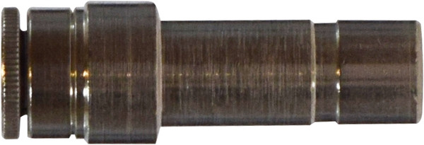Midland Metal 20512 Reducer, 1/4 in Push-In Tube x 3/8 in Push-In Tube, Brass, Nickel-Plated