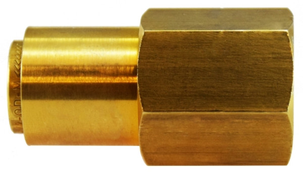 Midland Metal 660808 Straight Connector, 1/2 in Tube OD x 1/2 in FNPTF, Brass