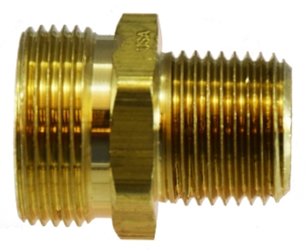 Midland Metal 38372 Adapter, 3/8 in Male ABS x 1/2 in Male Pipe, Brass