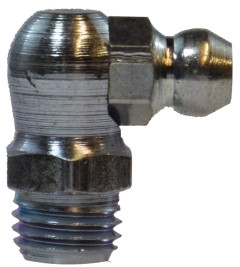 Midland Metal 36178 90 deg Ball Check, 90 deg, M8 x 1 Thread, Metric Thread, 9 mm Hex, Steel, 18 mm OAL