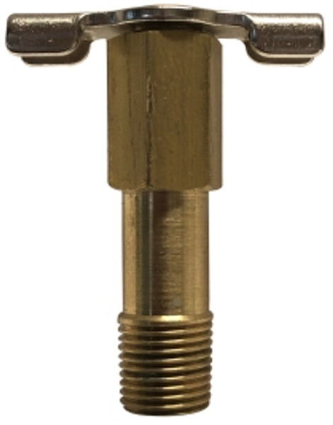 Midland Metal 46078 Drain Cock with Long Internal Seat, 1/8 in Nominal Pipe, MIP, Brass Body