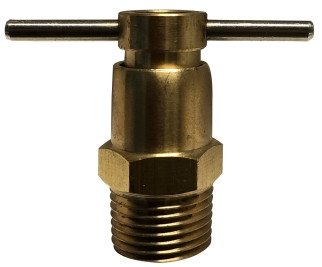 Midland Metal 46082 Drain Cock, 3/8 in Nominal Pipe, MIP, Brass Body