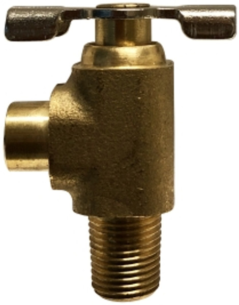 Midland Metal 46088 Bibb Needle Valve, 5/16 x 1/8 in Nominal, Compression x MPT, 150 psi Pressure