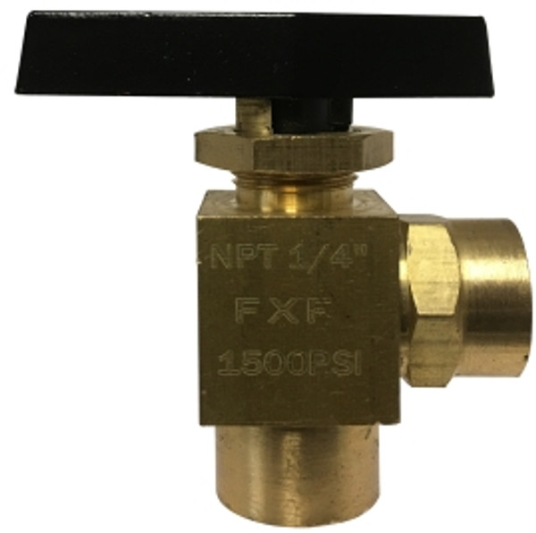 Midland Metal 46878 Angle Ball Valve, 1/4 in Nominal, FPT x FPT, 1500 psi WOG Pressure, -40 to 300 deg F