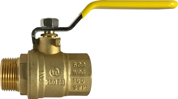 Midland Metal 948175 Ball Valve, 1-1/4 in Nominal, MPT x FPT, 600 psi WOG Pressure, -20 to 300 deg F