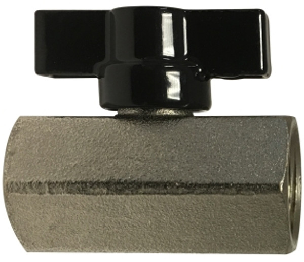 Midland Metal 46936LT Mini Ball Valve, 3/8 in Nominal, FNPT x FNPT, 450 psi Pressure, 32 to 176 deg F