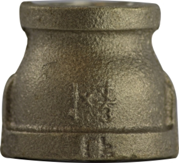Midland Metal 44435LF Reducing Coupling, 1/2 in FPT x 3/8 in FPT, Bronze