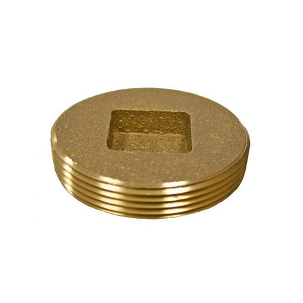 Midland Metal 970308 Countersunk Head Cleanout Plug, 2-1/2 in MPT, Brass