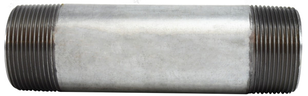 Midland Metal 56155 Welded Pipe Nipple, 1-1/2 in MPT x 1-1/2 in MPT, 12 in L, Steel, Galvanized, SCH 40 Schedule