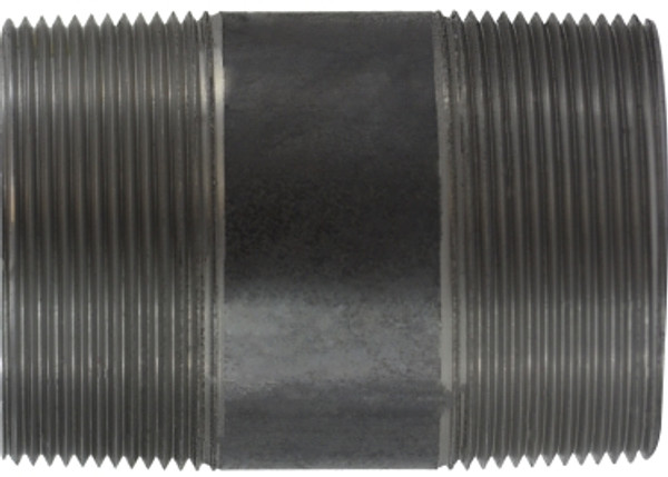 Midland Metal 57204 Welded Pipe Nipple, 3 in MPT x 3 in MPT, 4-1/2 in L, Steel, Black, SCH 40 Schedule