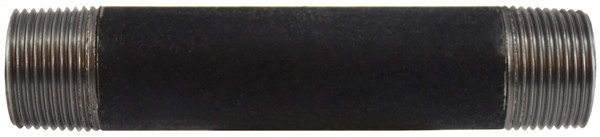 Midland Metal 59110SMLS Seamless Pipe Nipple, 1 in MPT x 1 in MPT, 7 in L, Steel, Black, SCH 80 Schedule, 300 lb