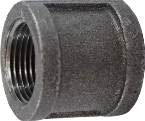 Midland Metal 65412 Coupling, 3/8 in FPT x 3/8 in FPT, Iron, Black, 150 lb
